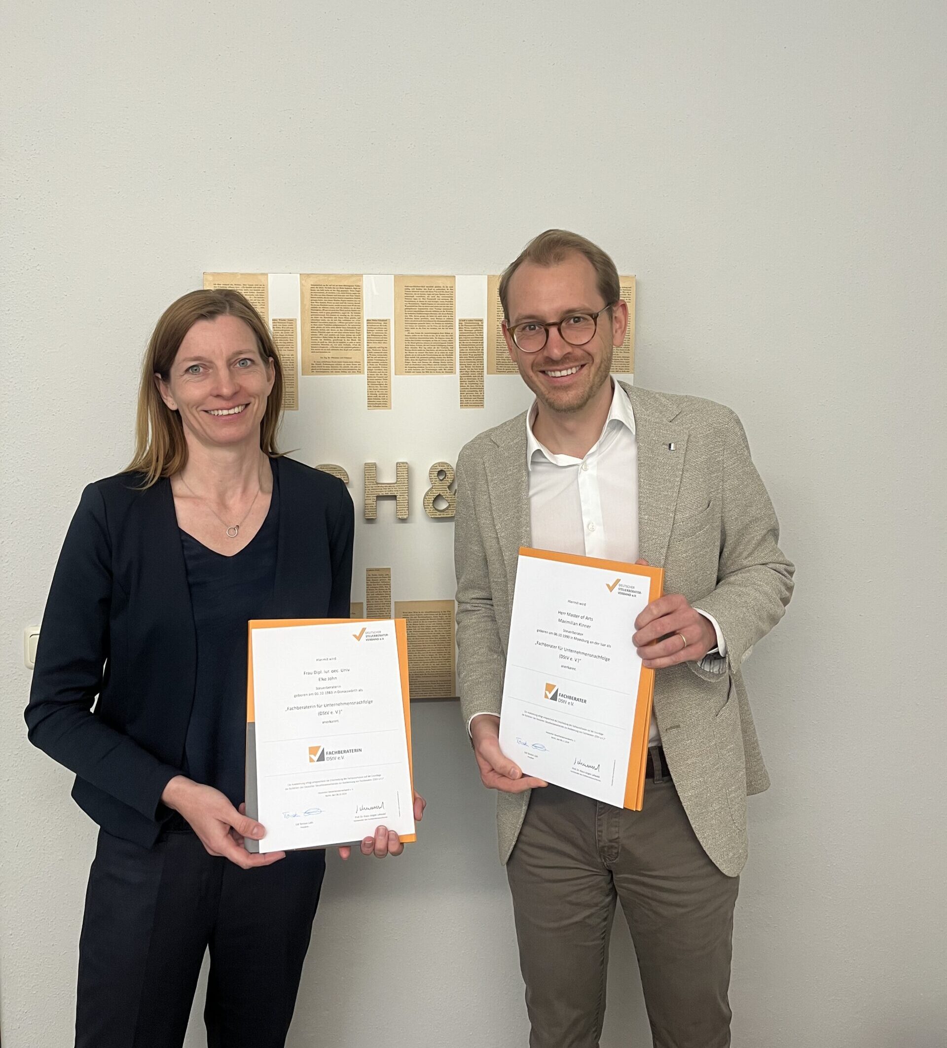 Elke John und Maximilian Kinner sind Fachberater für Unternehmensnachfolge